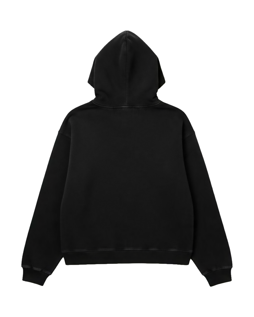 Felpa Hoodie Crop Fit "Don't Lie" - Nero, vista retro