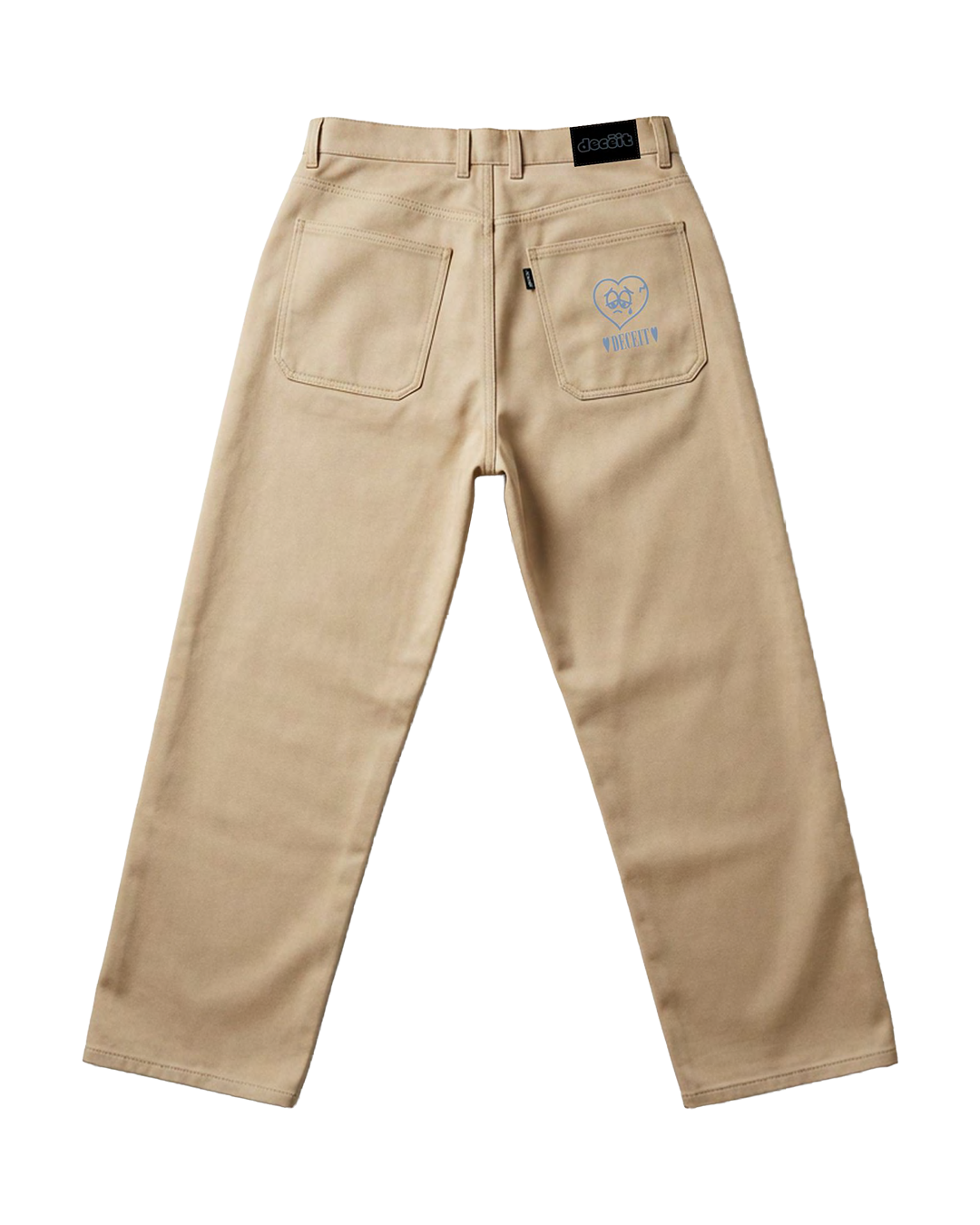 Pantalone Denim Baggy Fit "Melancholy" - Beige, vista retro