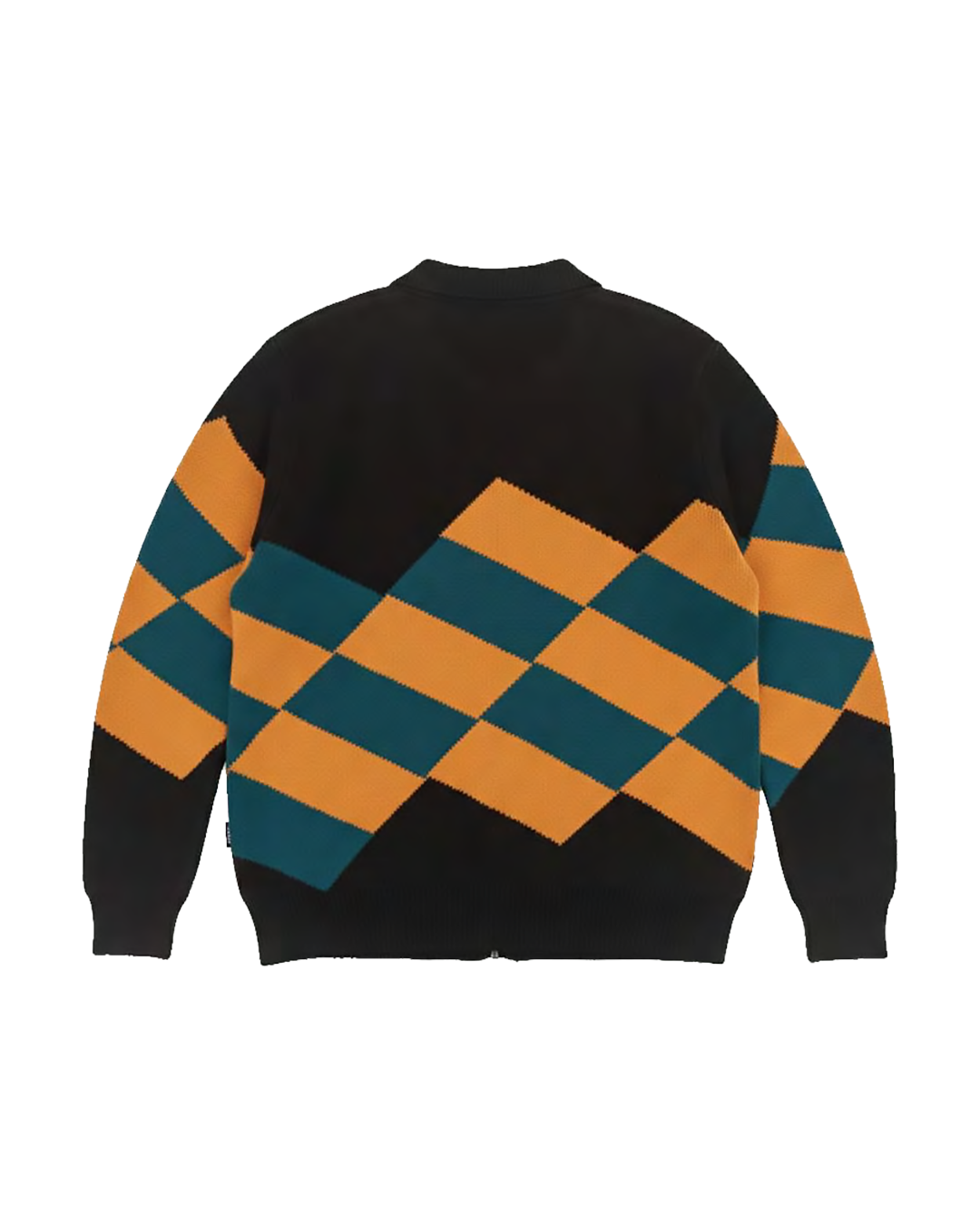 Cardigan Oversize Fit "Gogogo" - Nero, vista retro