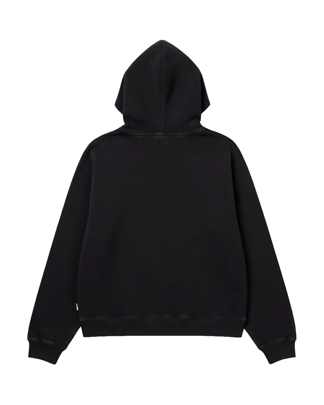 Felpa Hoodie Oversize Fit "Painted" - Nero, vista retro