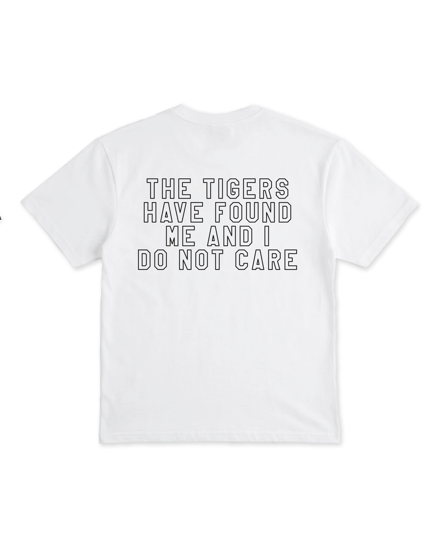 T-Shirt Regular Fit Nero "I Don't Care", vista retro