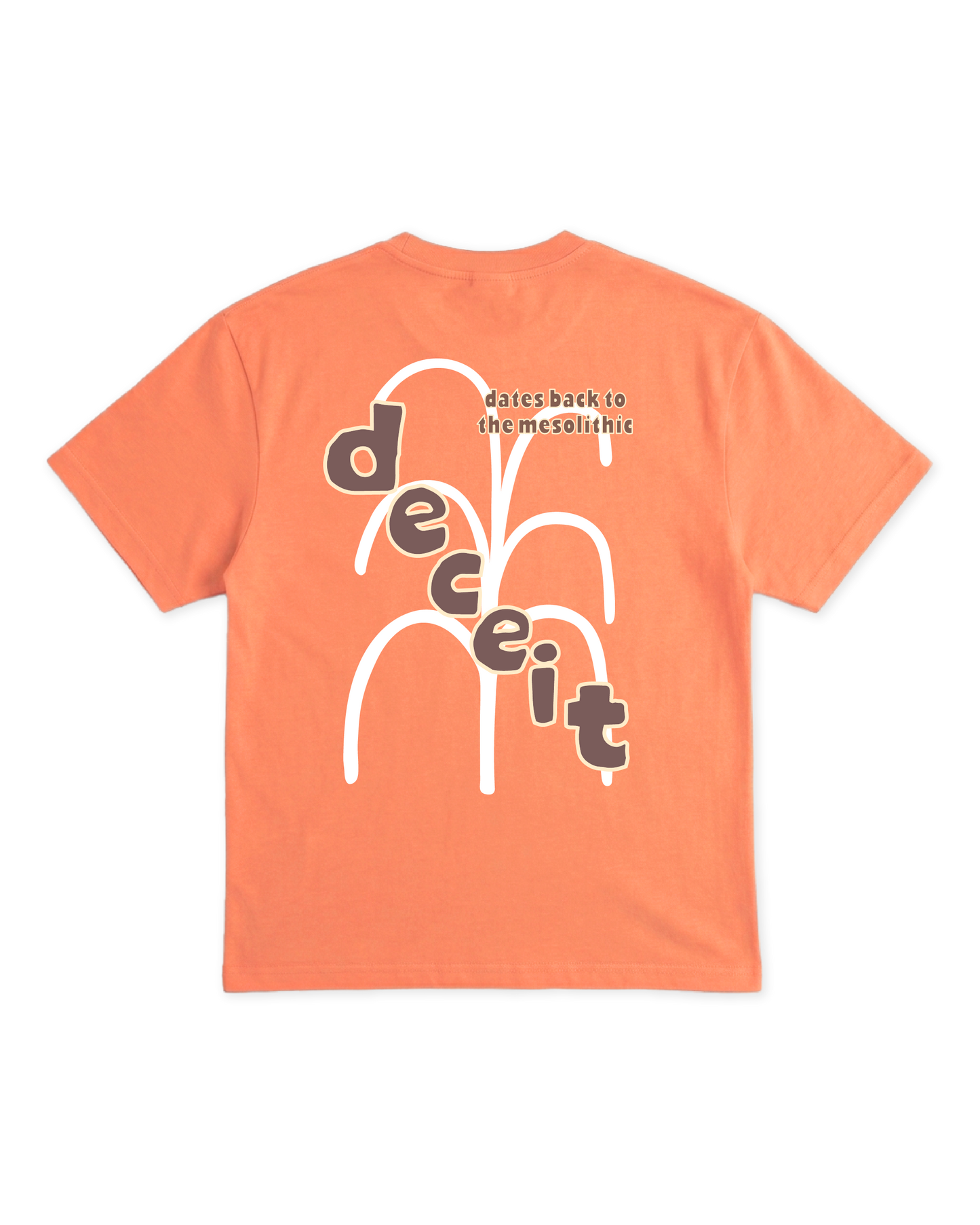 T-Shirt Regular Fit Salmone "Primitive", vista retro