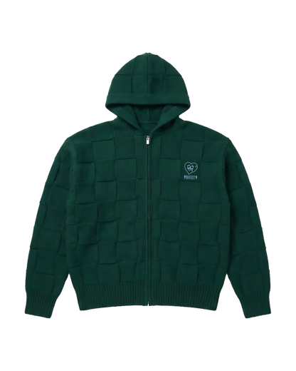Maglione Cappuccio Oversize Fit "Melancholy" - Verde, vista frontale