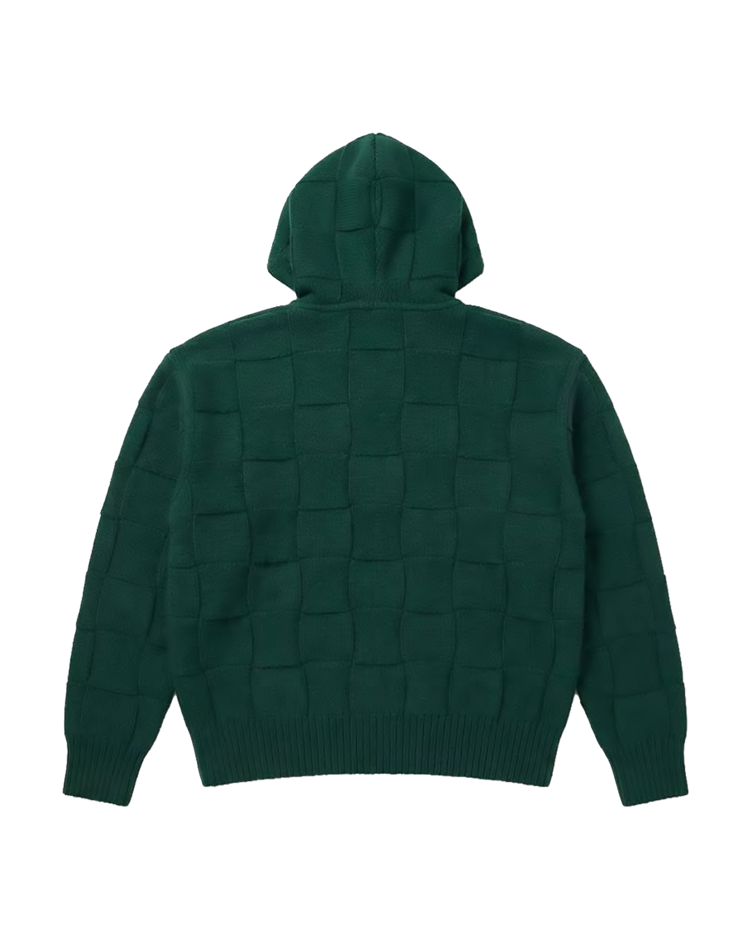 Maglione Cappuccio Oversize Fit "Melancholy" - Verde, vista retro