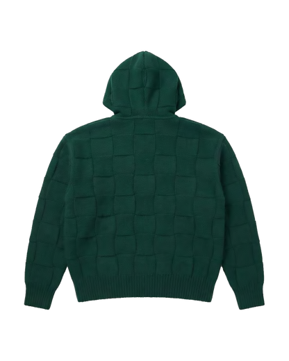 Maglione Cappuccio Oversize Fit "Melancholy" - Verde, vista retro