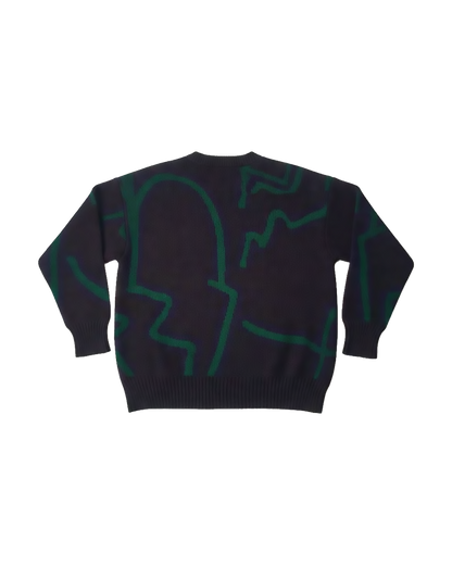 Maglione Oversize Fit "Primitive" - Nero, vista retro