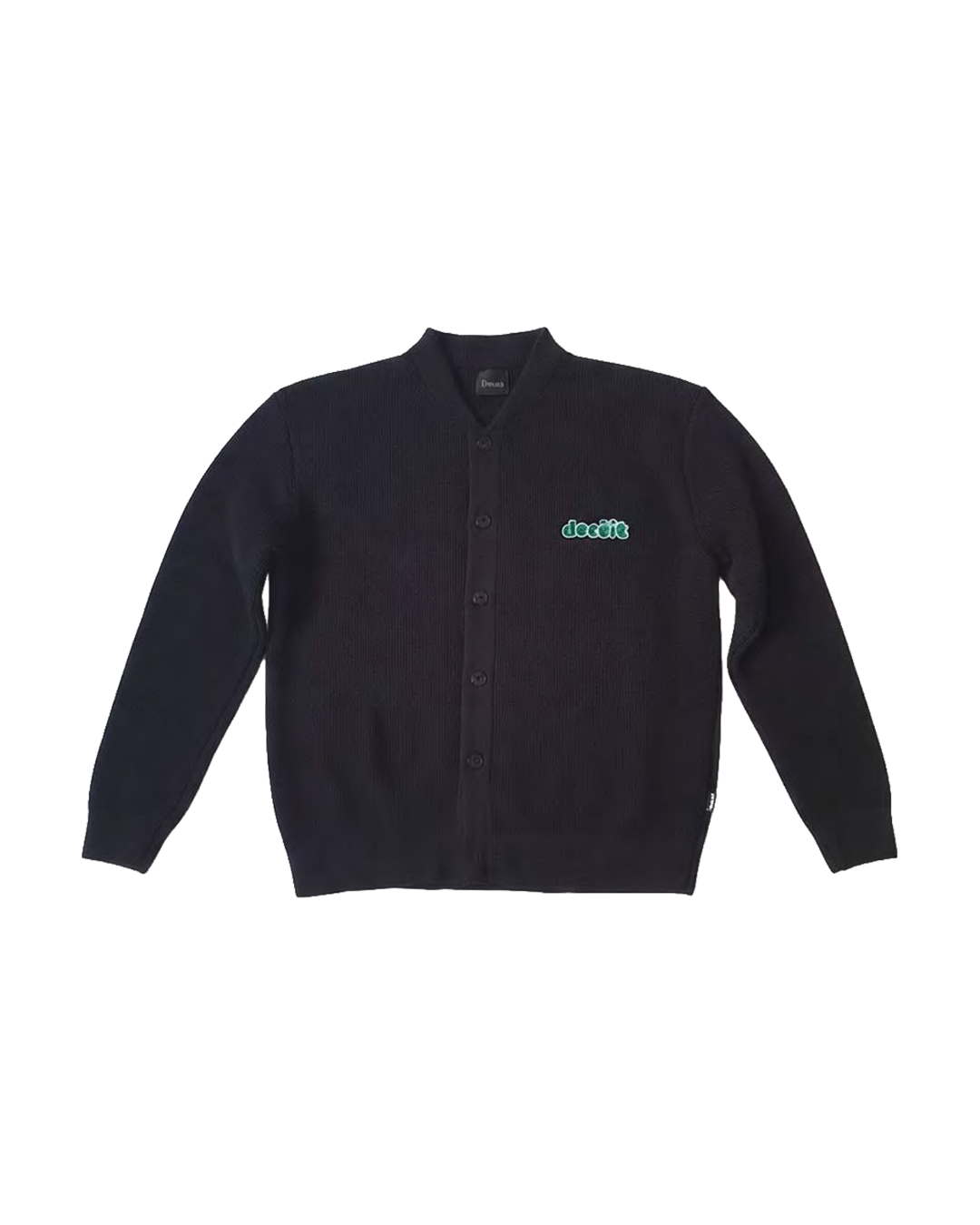 Cardigan Oversize Fit "Primitive" - Nero, vista frontale