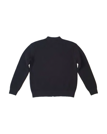 Cardigan Oversize Fit "Primitive" - Nero, vista retro