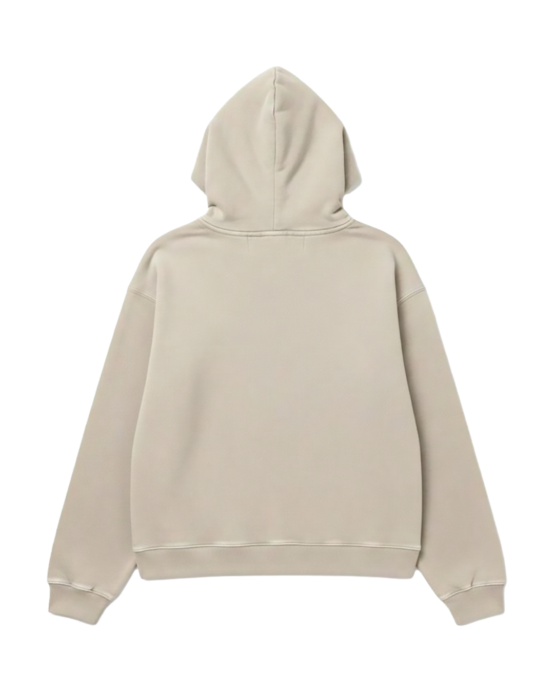 Felpa Hoodie Crop Fit "Don't Lie" - Tortora, vista retro