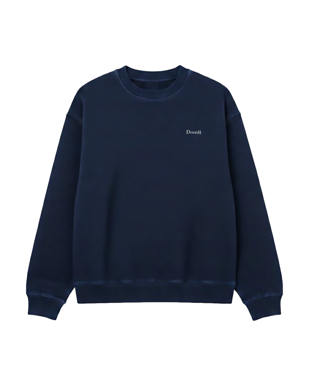 Felpa Girocollo Oversize Fit "Don't Lie" - Blu, vista frontale