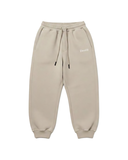 Pantalone Tuta Baggy Fit "Don't Lie" - Tortora, vista frontale