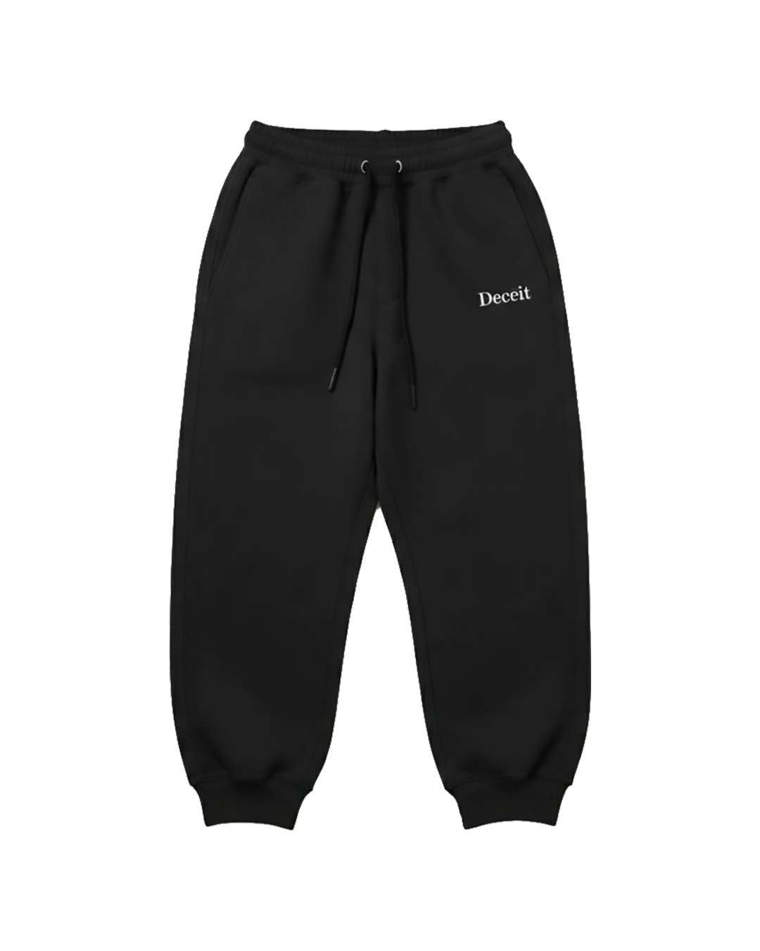Pantalone Tuta Baggy Fit "Don't Lie" - Nero, vista frontale