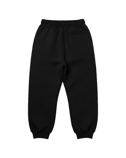 Pantalone Tuta Baggy Fit "Don't Lie" - Nero, vista retro