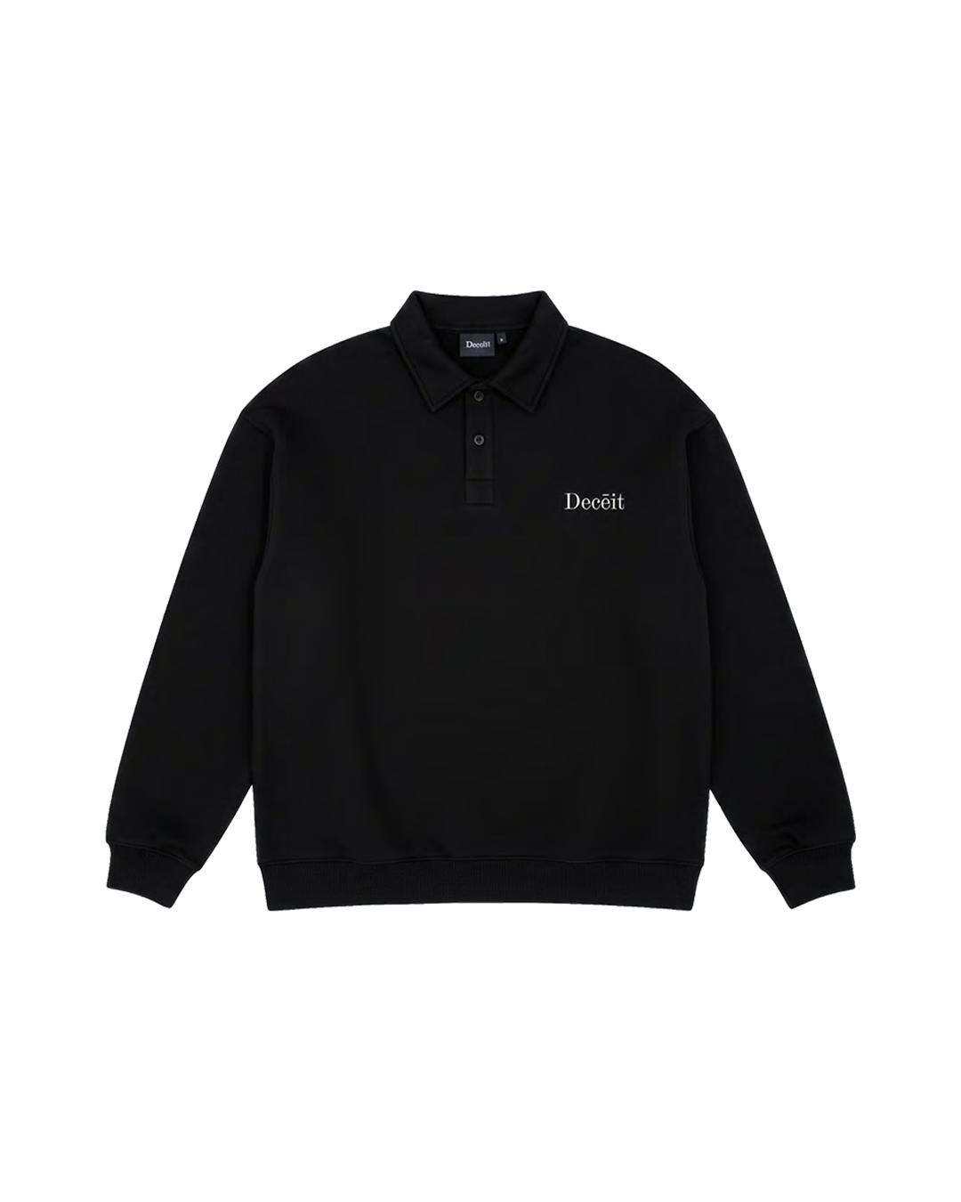 Polo Regular Fit "Deceit Basic" - Nero, vista frontale