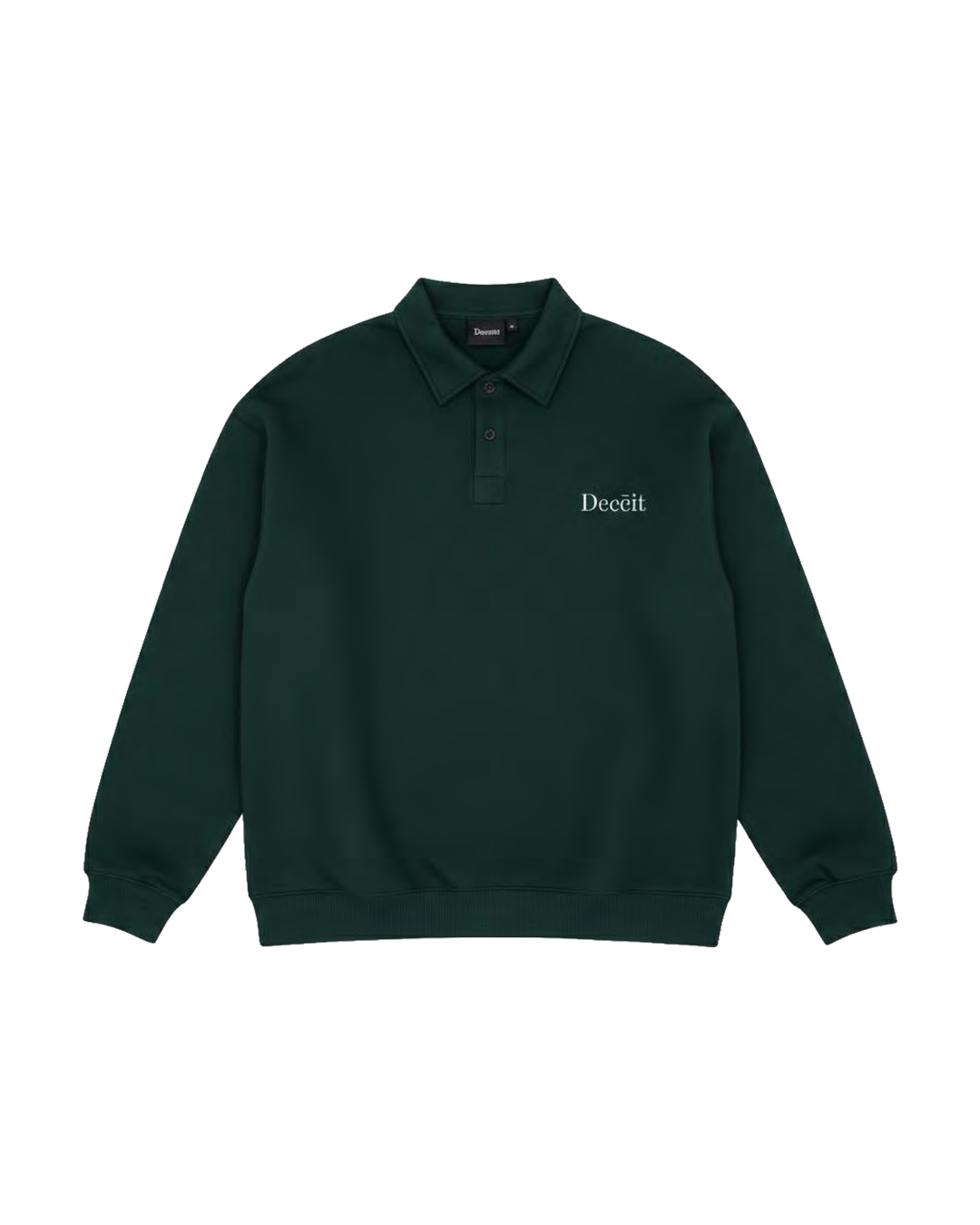 Polo Regular Fit "Deceit Basic" - Verde, vista frontale