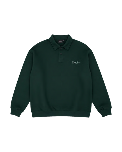 Polo Regular Fit "Deceit Basic" - Verde, vista frontale