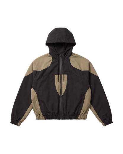 Giacca Crop Fit "Deceit" - Tortora, vista frontale