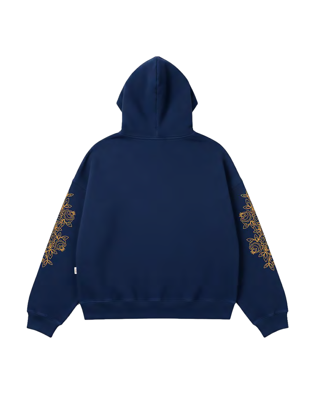 Felpa Hoodie Oversize Fit "Liberty" - Blu, vista retro