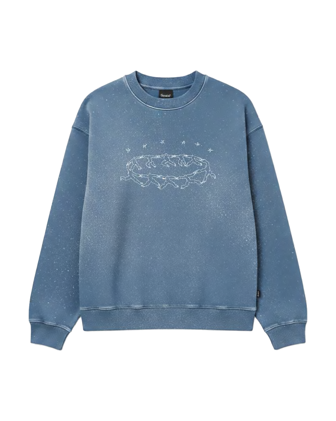 Felpa Girocollo Oversize Fit "Girotondo" - Polvere, vista frontale