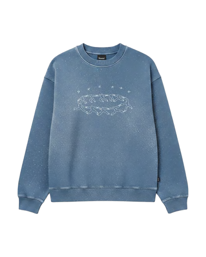 Felpa Girocollo Oversize Fit "Girotondo" - Polvere, vista frontale