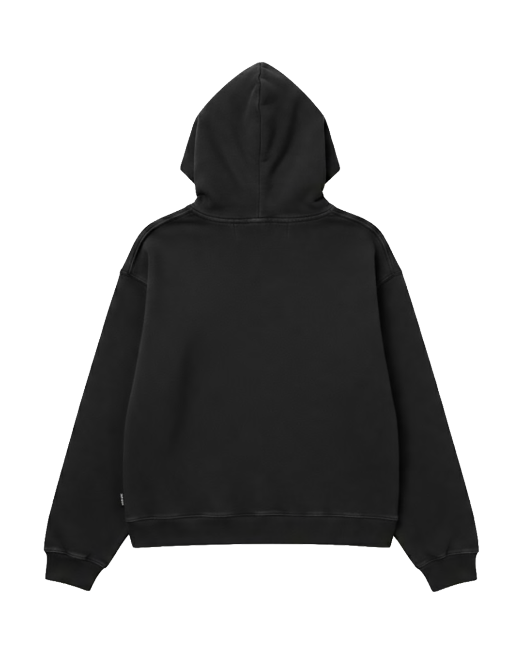 Felpa Hoodie Oversize Fit "Stelline" - Nero, vista retro