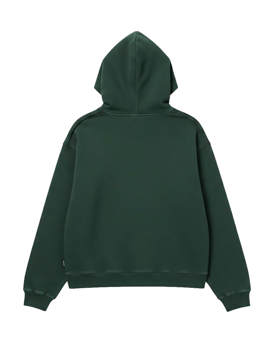Felpa Hoodie Oversize Fit "Stelline" - Verde, vista retro