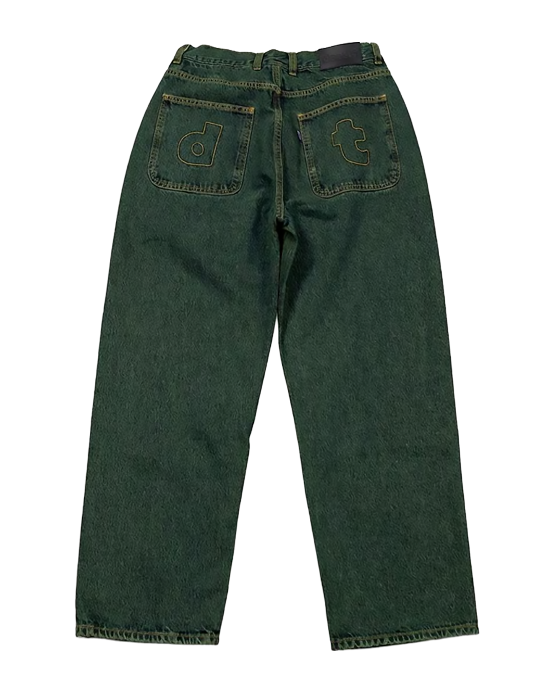 Pantalone Denim Baggy Fit "Primitive" - Verdone, vista retro