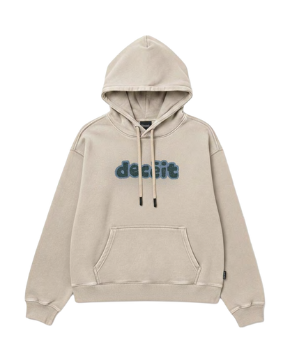 Felpa Hoodie Oversize Fit "Primitive Sponge" - Tortora, vista frontale