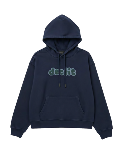 Felpa Hoodie Oversize Fit "Primitive Sponge" - Blu, vista frontale