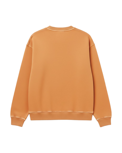 Felpa Girocollo Oversize Fit "Primitive Sponge" - Giallo, vista retro