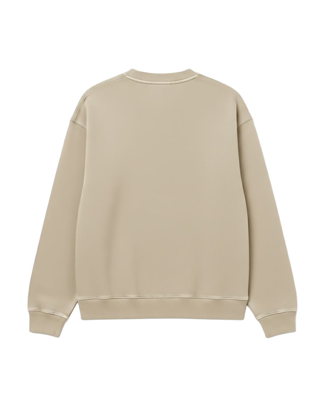 Felpa Girocollo Oversize Fit "Primitive Sponge" - Tortora, vista retro