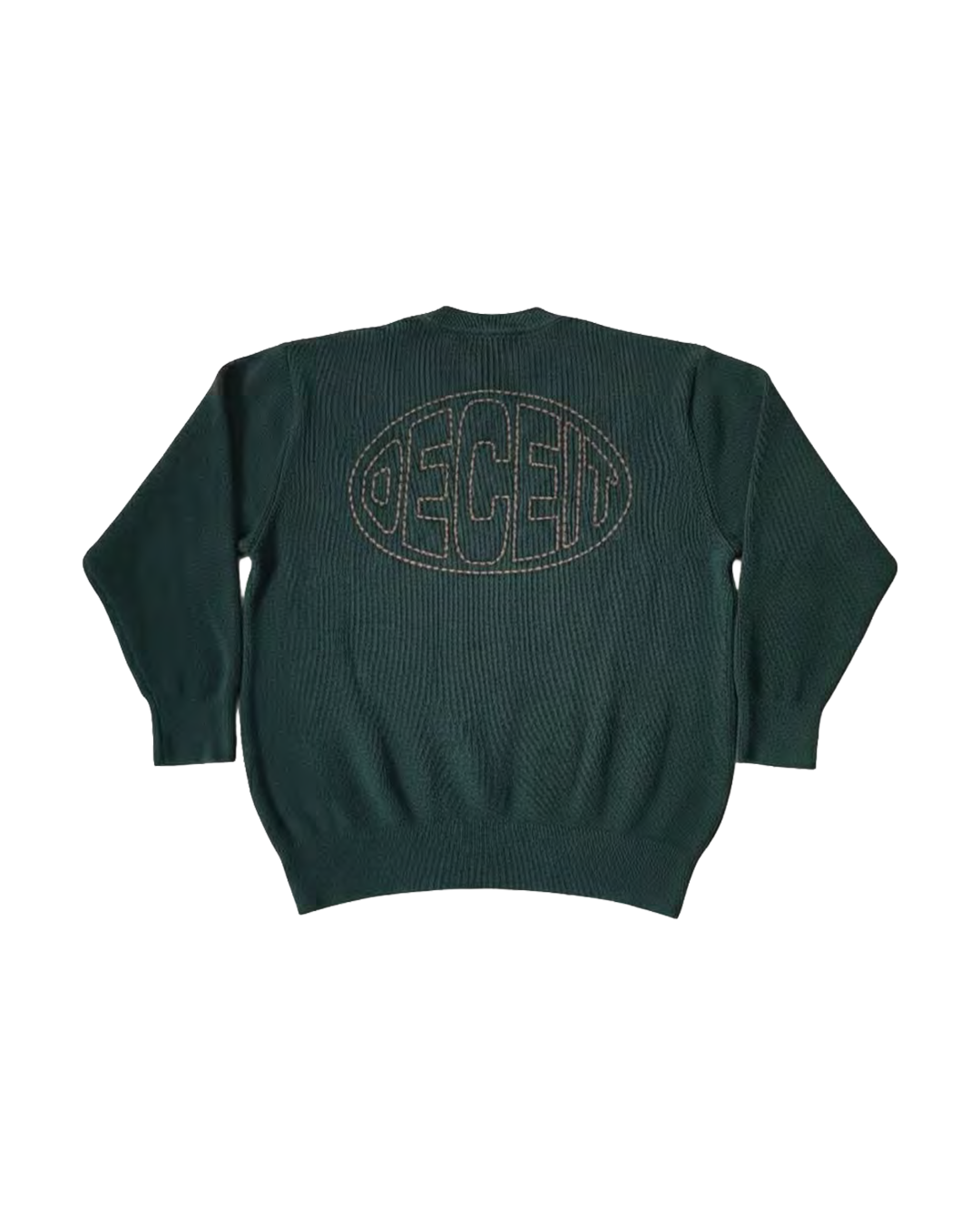 Maglione Oversize Fit "Stuck in a Loop" - Verde, vista retro