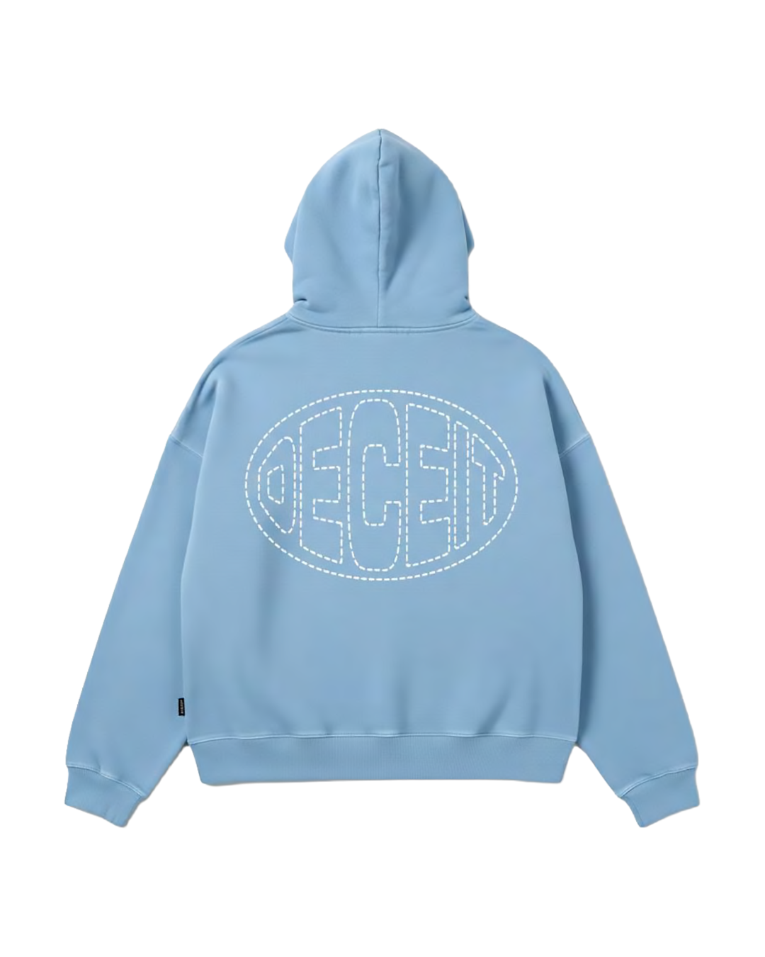 Felpa Hoodie Oversize Fit "Stuck in a Loop" - Polvere, vista retro