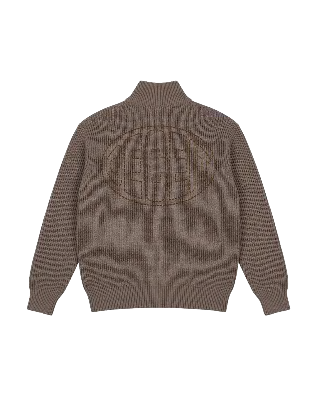 Felpa Full Zip Oversize Fit "Stuck in a Loop" - Tortora, vista retro