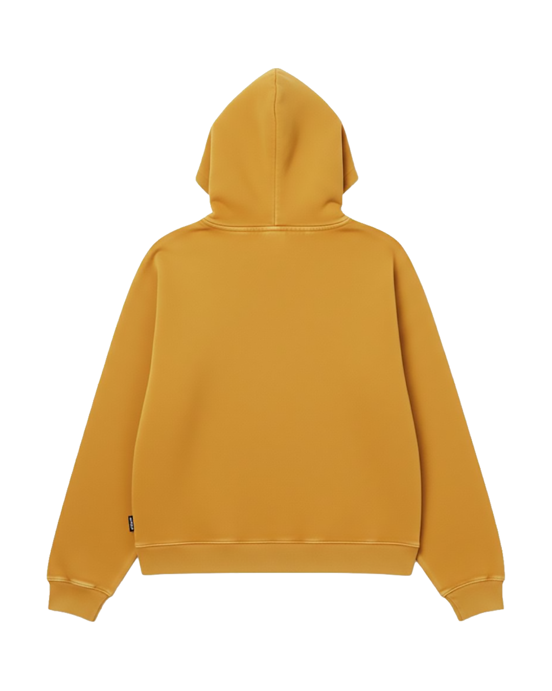 Felpa Hoodie Oversize Fit "Painted" - Giallo, vista retro