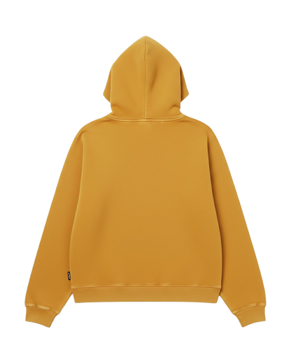 Felpa Hoodie Oversize Fit "Painted" - Giallo, vista retro