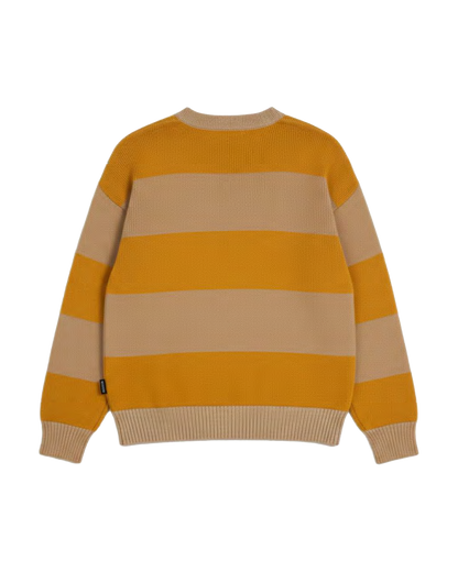 Maglione Oversize Fit "Wave" - Senape, vista retro