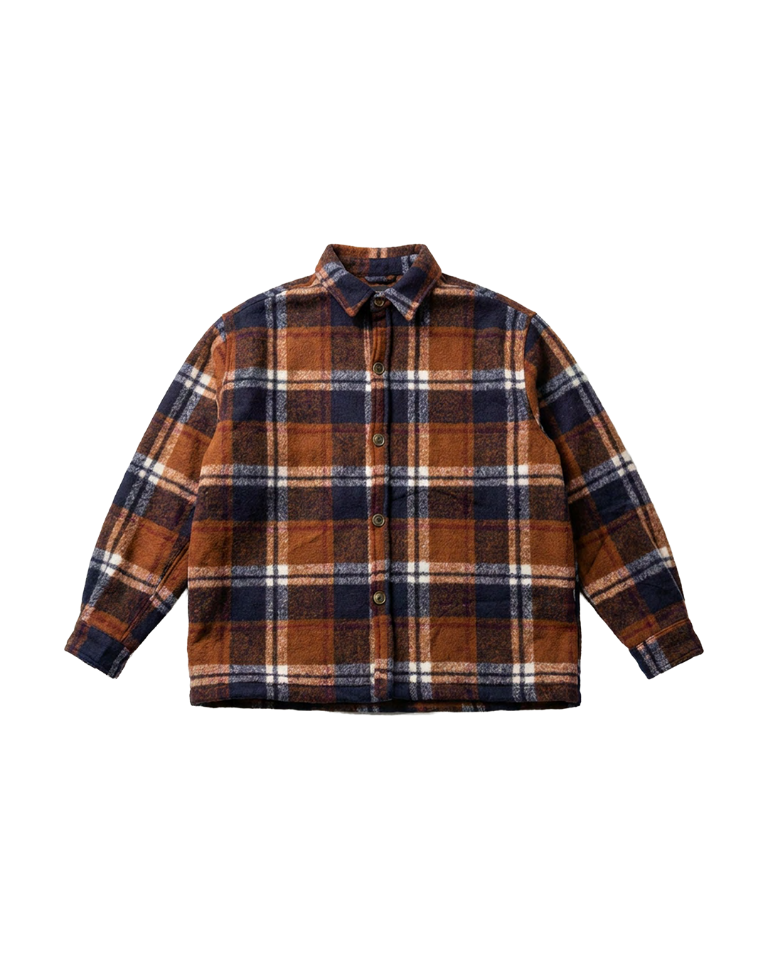 Camicia Flanella Oversize Fit "Wave" - Multi, vista frontale