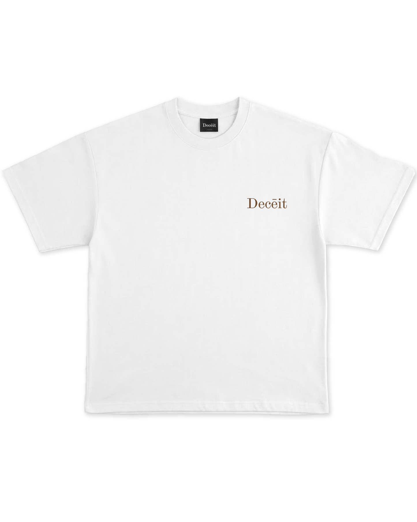 T-Shirt Flared Fit Bianco "Don't Lie to Yourself", vista frontale