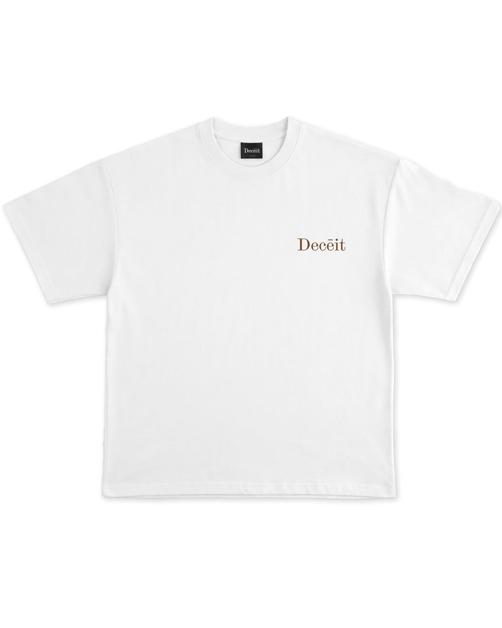 T-Shirt Flared Fit Bianco "Don't Lie to Yourself", vista frontale