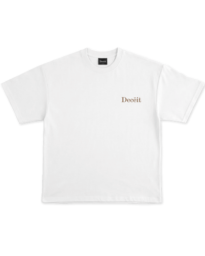 T-Shirt Flared Fit Bianco "Don't Lie to Yourself", vista frontale