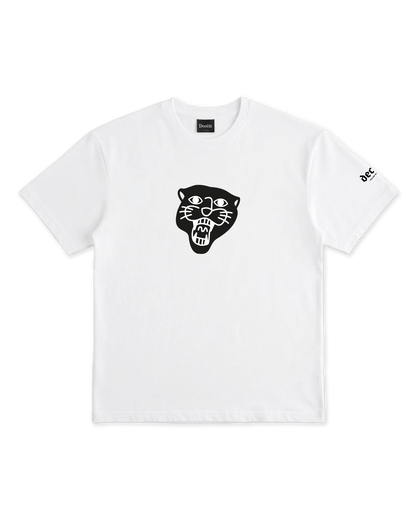 T-Shirt Regular Fit Nero "I Don't Care", vista frontale
