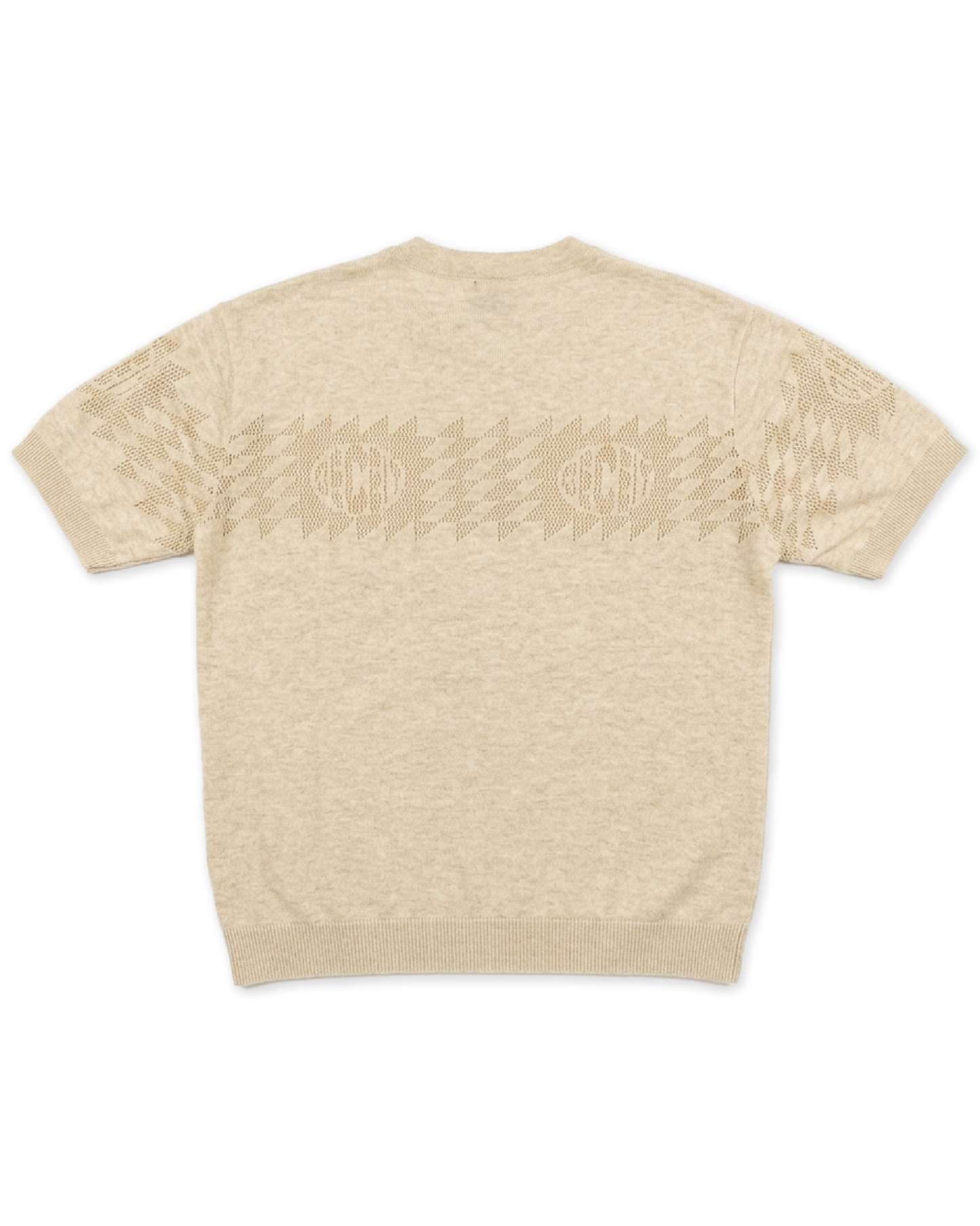 T-Shirt Regular Fit Beige "Stuck in a Loop", vista retro