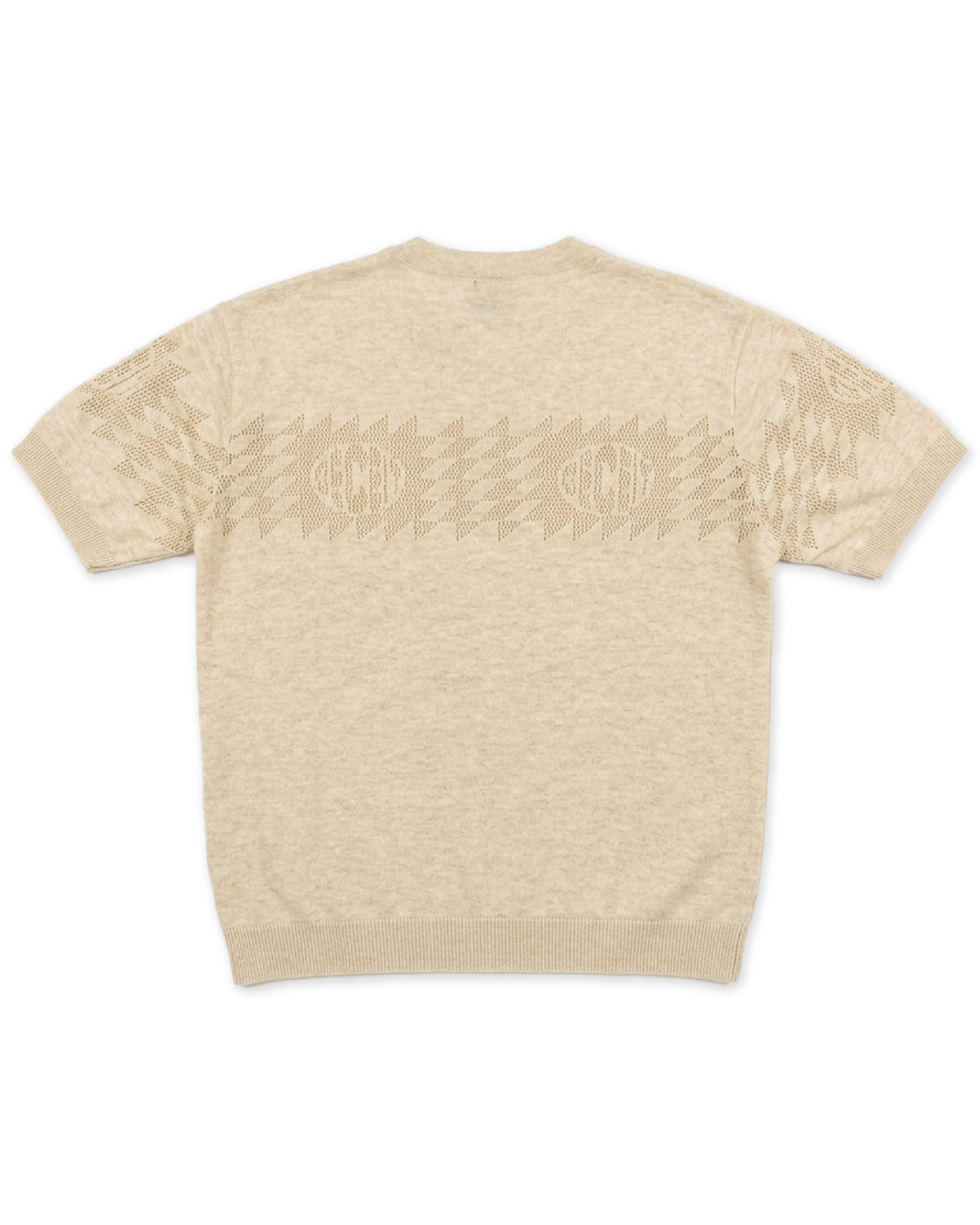 T-Shirt Regular Fit Beige "Stuck in a Loop", vista retro
