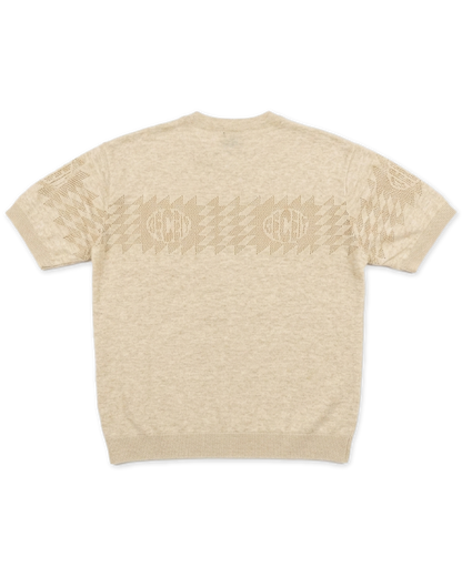 T-Shirt Regular Fit Beige "Stuck in a Loop", vista retro
