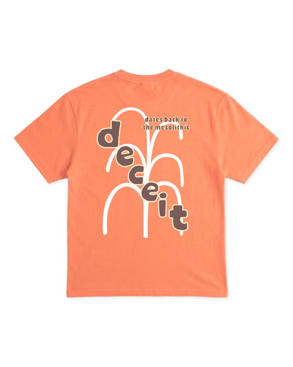 T-Shirt Regular Fit Salmone "Primitive", vista retro