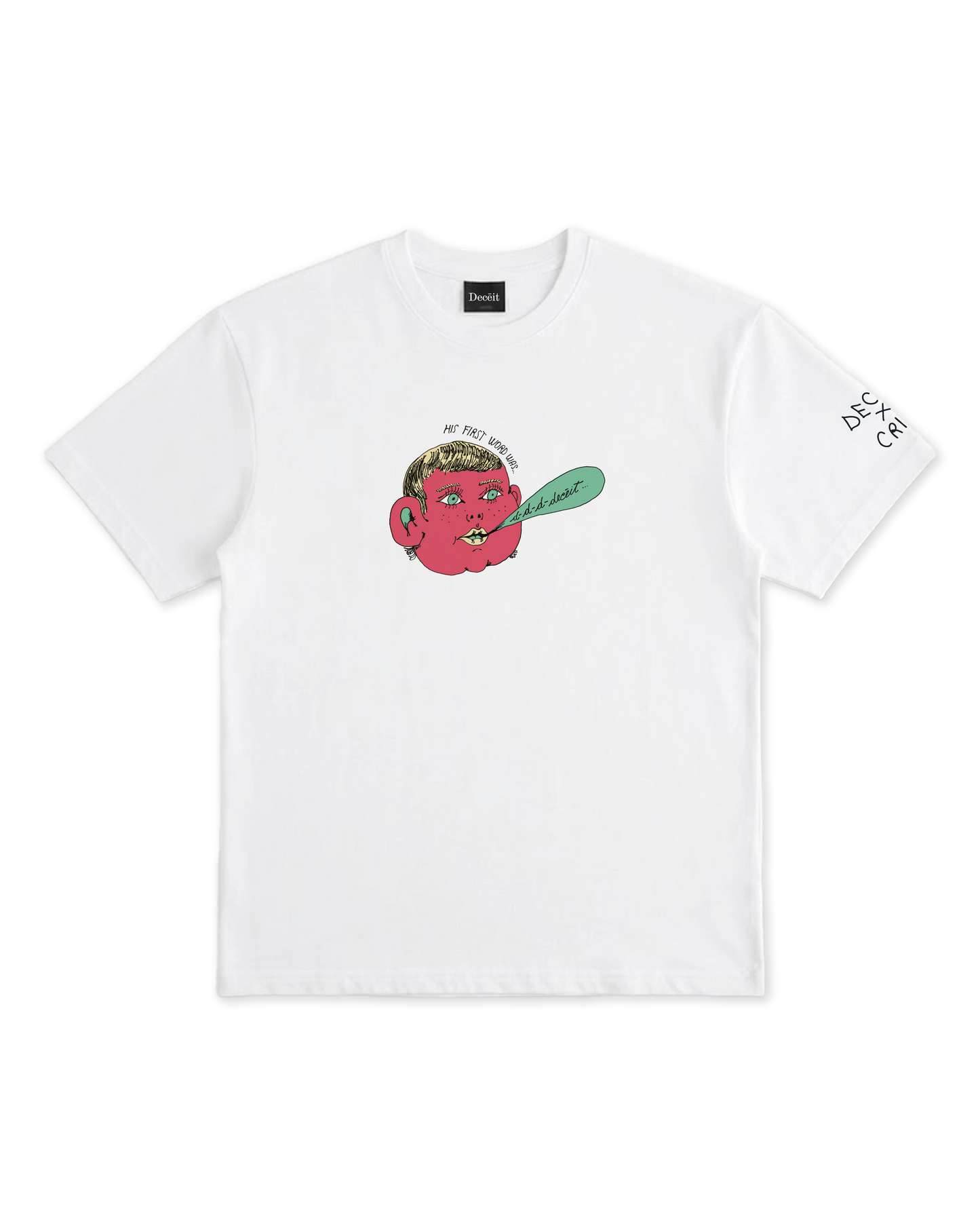 T-Shirt Regular Fit Bianco "First Word", vista frontale
