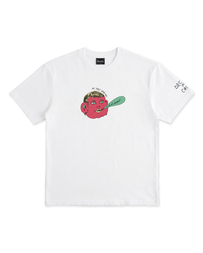 T-Shirt Regular Fit Bianco "First Word", vista frontale