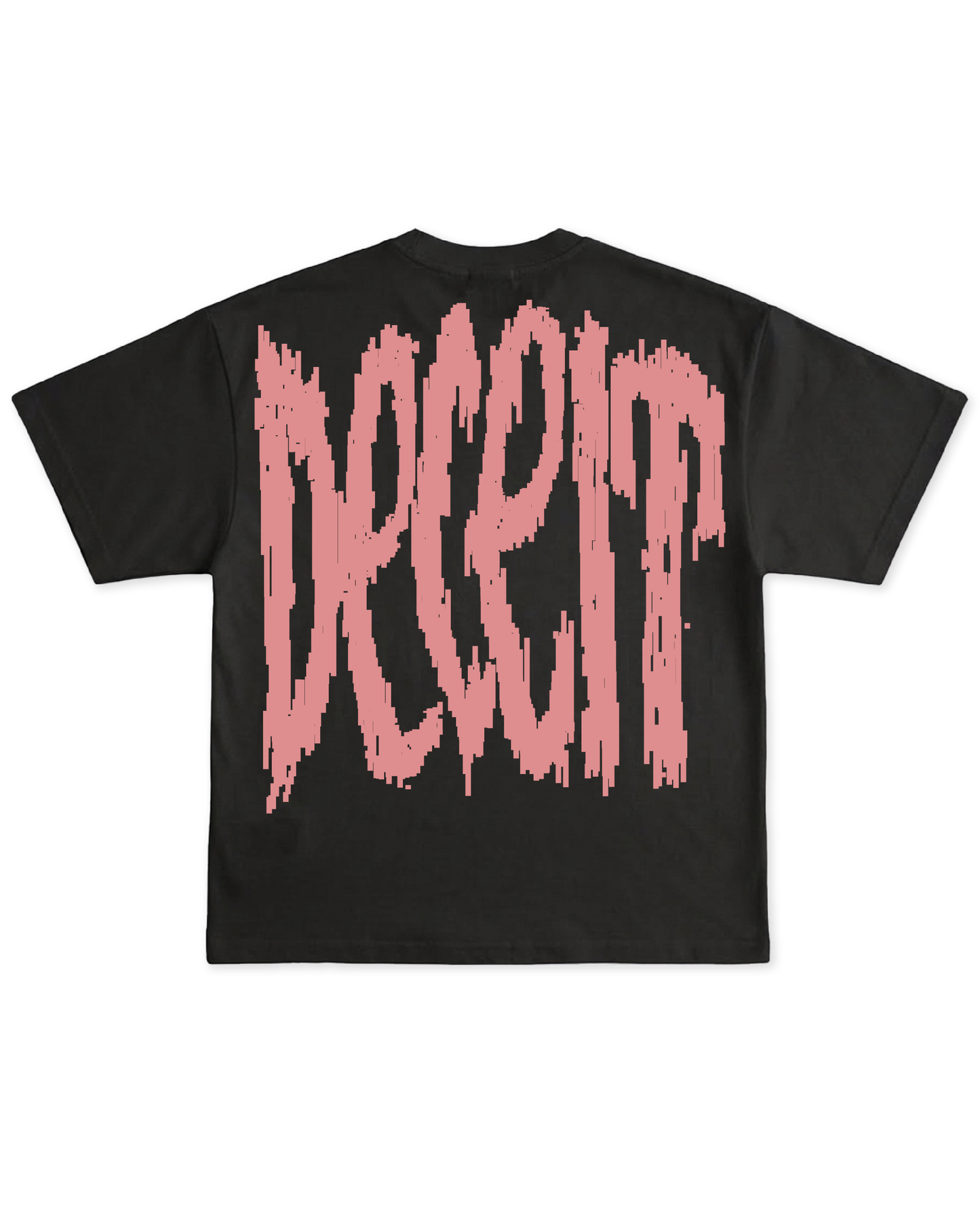 T-Shirt Flared Fit Nero "Scratchy", vista retro