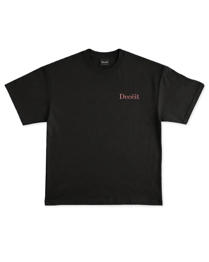 T-Shirt Flared Fit Nero "Scratchy", vista frontale